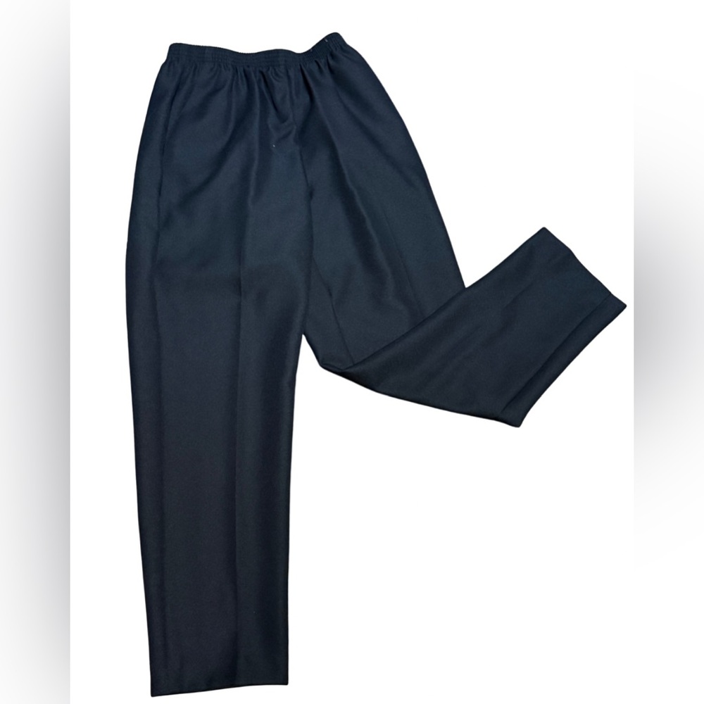 Alfred Dunner Black‎ Elastic Waist Pants Petite 8P Soft Workwear